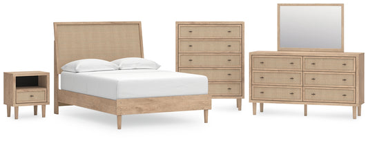 Cielden Full Panel Bed with Mirrored Dresser, Chest and Nightstand Signature Design by Ashley®