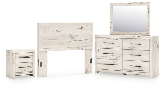 Lawroy Full Panel Headboard with Mirrored Dresser and Nightstand Benchcraft®