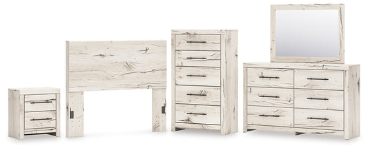 Lawroy Full Panel Headboard with Mirrored Dresser, Chest and Nightstand Benchcraft®