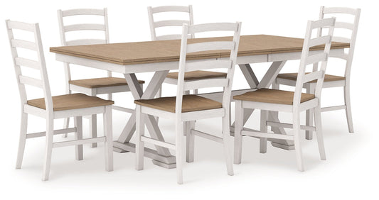 Purlaney Dining Table and 6 Chairs Signature Design by Ashley®
