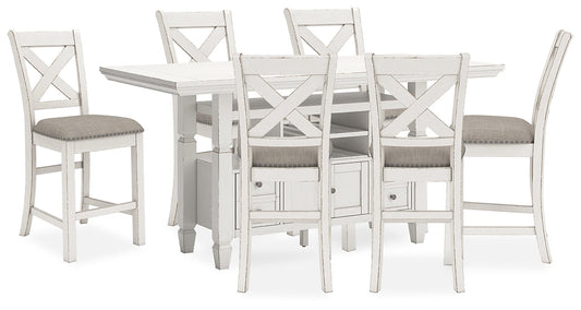 Robbinsdale Counter Height Dining Table and 6 Barstools Signature Design by Ashley®