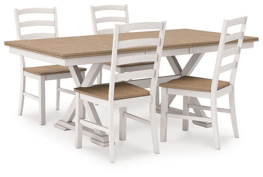 Purlaney Dining Table and 4 Chairs Signature Design by Ashley®
