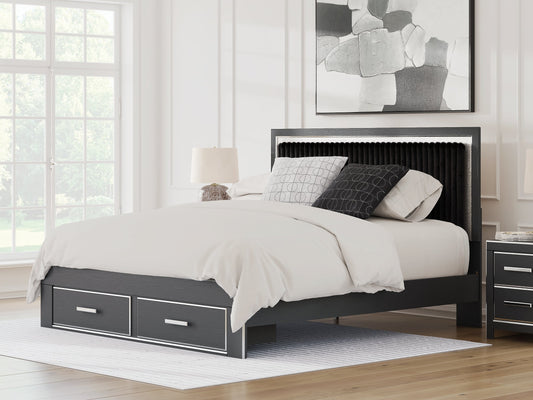 Zuraleus King Upholstered Panel Storage Bed Signature Design by Ashley®