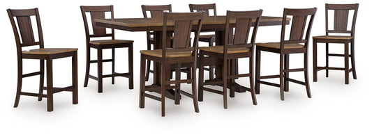 Rylandeen Counter Height Dining Table and 8 Barstools Signature Design by Ashley®