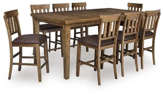 Urbinforte Counter Height Dining Table and 8 Barstools Signature Design by Ashley®