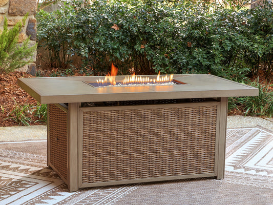 Laguna Heights Rectangular Fire Pit Table Signature Design by Ashley®