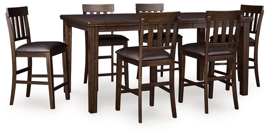 Haddigan Counter Height Dining Table and 6 Barstools Signature Design by Ashley®