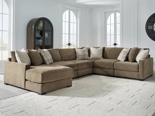 Camellia-Court 6-Piece Sectional with Chaise Benchcraft®