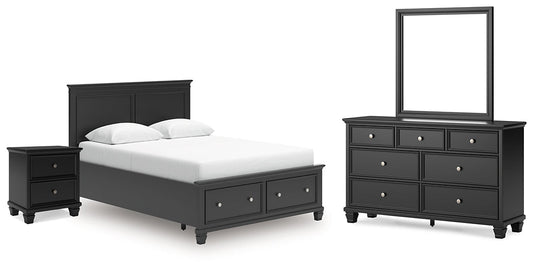 Lanolee Queen Panel Storage Bed, Dresser, Mirror and Nightstand Signature Design by Ashley®