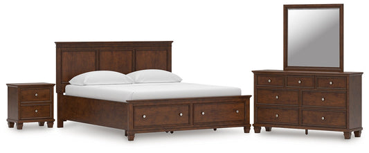 Danabrin California King Panel Storage Bed, Dresser, Mirror and Nightstand Signature Design by Ashley®