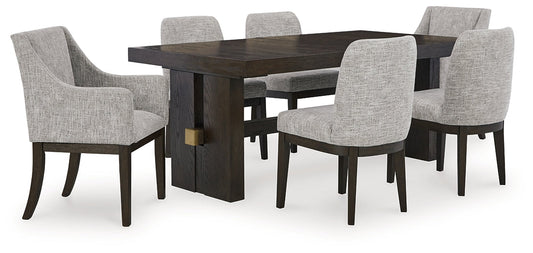 Burkhaus Dining Table and 6 Chairs Signature Design by Ashley®