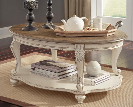 Realyn Oval Cocktail Table Signature Design by Ashley®