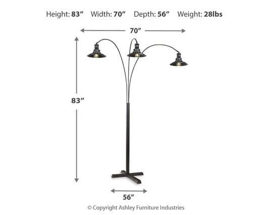 Sheriel Metal Arc Lamp (1/CN) Signature Design by Ashley®