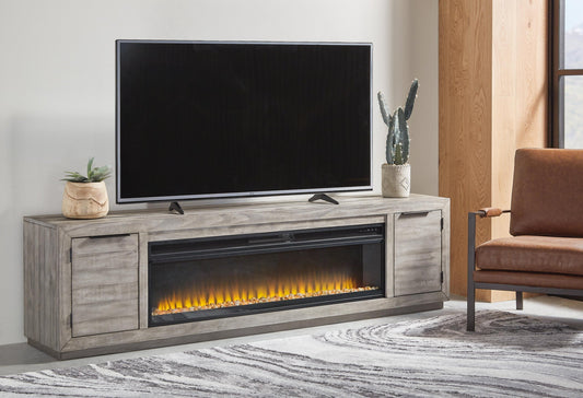 Naydell 92" TV Stand with Electric Fireplace Signature Design by Ashley®