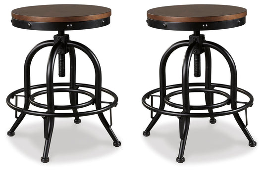 Valebeck Swivel Barstool (2/CN) Signature Design by Ashley®