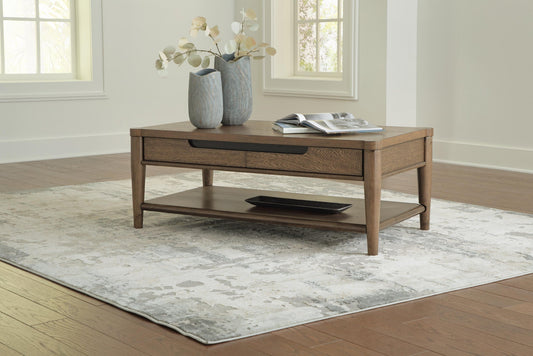 Roanhowe Rectangular Cocktail Table Signature Design by Ashley®