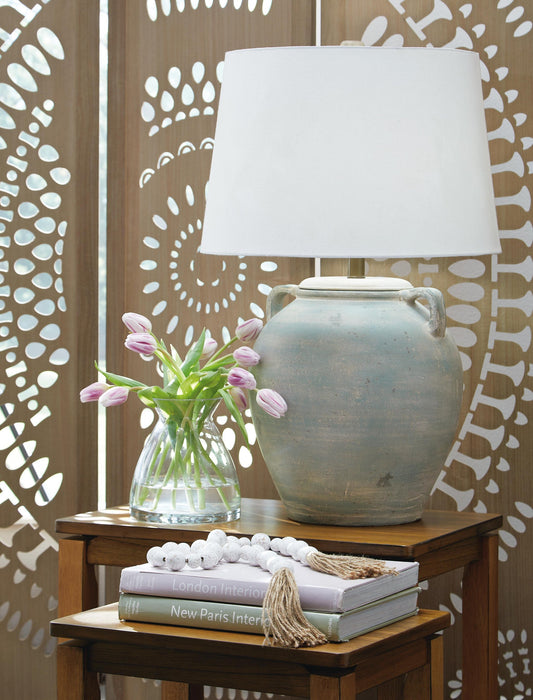 Shawburg Terracotta Table Lamp (1/CN) Signature Design by Ashley®