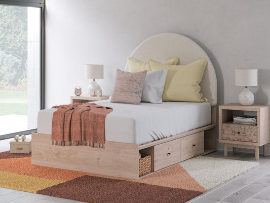 Arloster Upholstered Panel Bed With Storage Signature Design by Ashley®