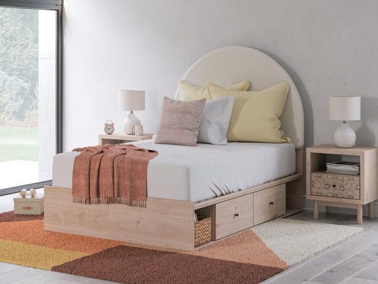 Arloster Upholstered Panel Bed With Storage Signature Design by Ashley®