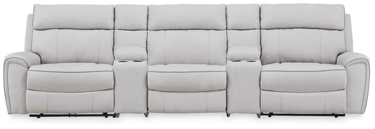 Social Pointe 5-Piece Power Reclining Sectional Signature Design by Ashley®