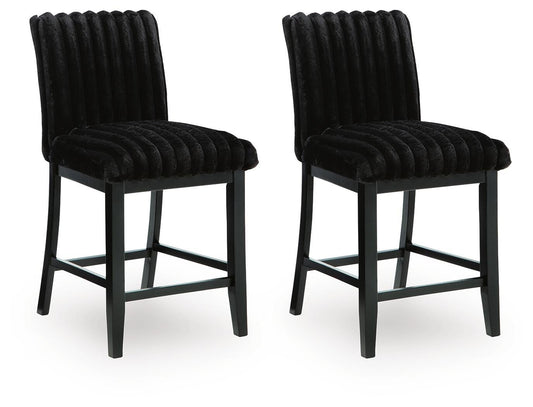 Mervannie Upholstered Barstool (2/CN) Signature Design by Ashley®