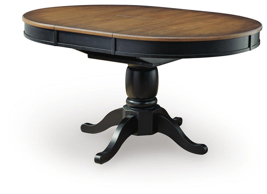 Clorazi Oval DRM Butterfly EXT Table Signature Design by Ashley®