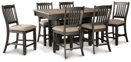 Tyler Creek Counter Height Dining Table and 6 Barstools Signature Design by Ashley®