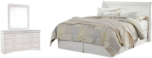 Anarasia Sleigh Headboard, Dresser And Mirror Signature Design by Ashley®