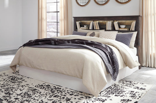 Drystan /California King Bookcase Headboard Bed With Mirrored Dresser Signature Design by Ashley®