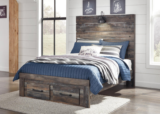 Drystan Panel Headboard Bed With Mirrored Dresser Signature Design by Ashley®