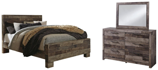 Derekson Panel Bed With Mirrored Dresser Benchcraft®