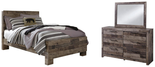 Derekson Panel Bed With Mirrored Dresser Benchcraft®