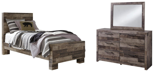 Derekson Panel Bed With Mirrored Dresser Benchcraft®