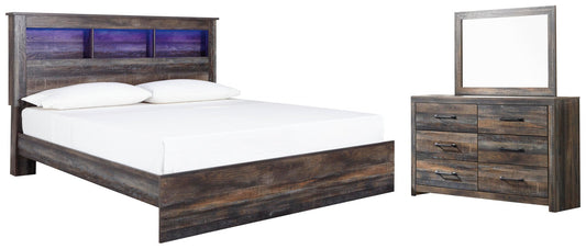 Drystan Panel Bookcase Bed With Mirrored Dresser Signature Design by Ashley®