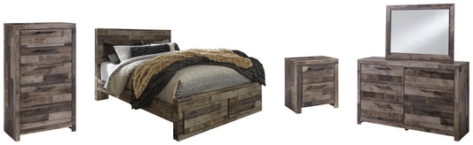 Derekson Panel Bed With 2 Storage Drawers With Mirrored Dresser, Chest And Nightstand Benchcraft®