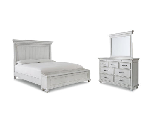 Kanwyn Panel Bed With Storage Bench, Dresser And Mirror Benchcraft®