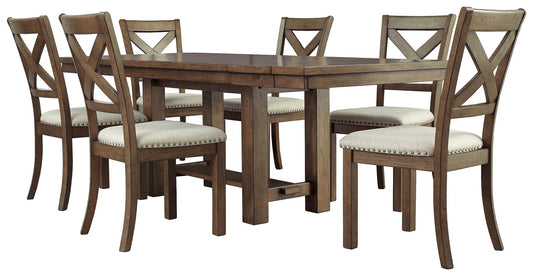 Moriville Dining Table and 6 Chairs Signature Design by Ashley®