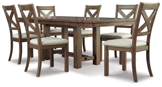 Moriville Dining Table and 6 Chairs Signature Design by Ashley®