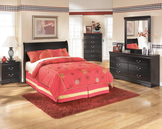 Huey Vineyard Sleigh Headboard Bed With Mirrored Dresser, Chest And Nightstand Signature Design by Ashley®