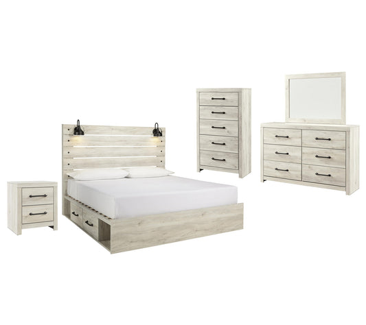Cambeck Panel Bed With 4 Storage Drawers With Mirrored Dresser, Chest And Nightstand Signature Design by Ashley®