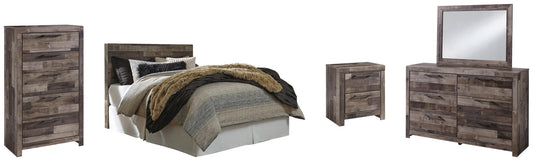 Derekson / Panel Headboard Bed With Mirrored Dresser, Chest And Nightstand Benchcraft®