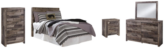 Derekson Panel Headboard Bed With Mirrored Dresser, Chest And Nightstand Benchcraft®