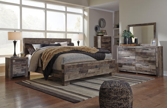 Derekson Panel Bed With Mirrored Dresser, Chest And Nightstand Benchcraft®
