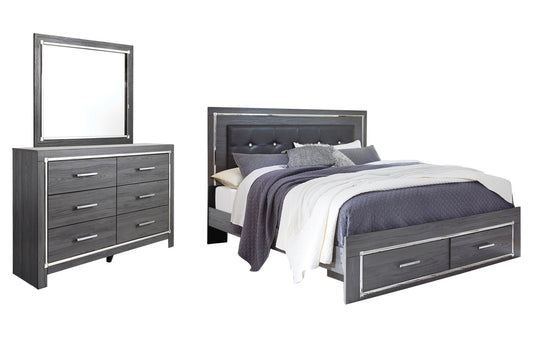 Lodanna Panel Bed With 2 Storage Drawers With Mirrored Dresser Signature Design by Ashley®
