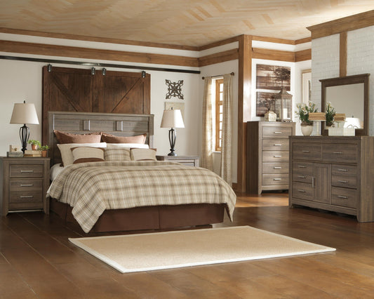 Juararo Panel Headboard Bed With Mirrored Dresser, Chest And Nightstand Signature Design by Ashley®