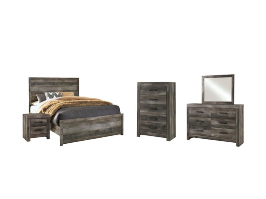 Wynnlow Panel Bed With Mirrored Dresser, Chest And Nightstand Signature Design by Ashley®