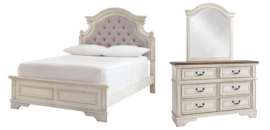 Realyn Panel Bed With Mirrored Dresser Signature Design by Ashley®