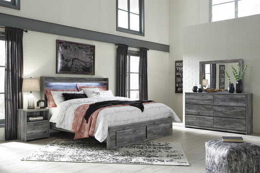 Baystorm Panel Bed With 2 Storage Drawers With Mirrored Dresser, And Nightstand Signature Design by Ashley®