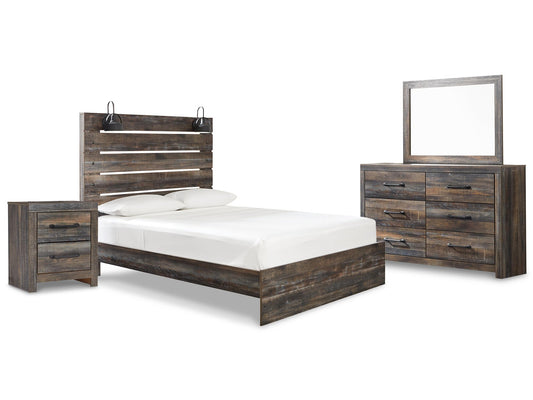 Drystan Panel Bed With Mirrored Dresser And Nightstand Signature Design by Ashley®