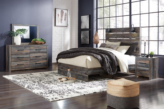 Drystan Panel Bed With Mirrored Dresser And Nightstand Signature Design by Ashley®